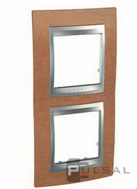 Рамка
Unica Top,  2 поста,   цвет - вишня,  алюминий,  вертикальная,  дерево,  MGU66.004V.0M2,  Schneider Electric
 - PULSAL.RU