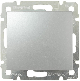 Выключатель
Valena,  одноклавишный,  без подсветки,   цвет - алюминий,  пластмасса,  694336,  6 943 36,  Legrand
 - PULSAL.RU