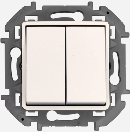 Переключатель (подсветка контурная)
Inspiria,  Mosaic,  двухклавишный,  с подсветкой,   цвет - белый,  пластмасса,  673665,  6 736 65,  Legrand
 - PULSAL.RU