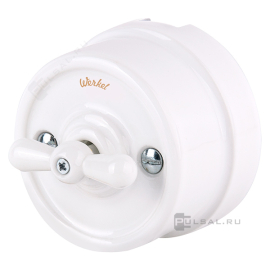 Выключатель поворотный
Retro,   цвет - белый,  фарфор / керамика,  W5620001,  a051310,  Werkel
 - PULSAL.RU