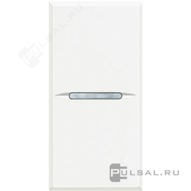 Переключатель с самовозвратом Axial
Axolute,  Axolute AIR,  одноклавишный,  без подсветки,  с возможностью подсветки,   цвет - белый,  пластмасса,  HD4003AN,  BTicino
 - PULSAL.RU