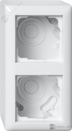 Корпус для накладного монтажа с установочной рамкой
Standard 55,   цвет - белый глянцевый,  пластмасса,  106203,  1062 03,  Gira
 - PULSAL.RU