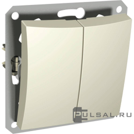 Выключатель
Дуэт,  двухклавишный,  с подсветкой,   цвет - бежевый,  пластмасса,  WDE000253,  Schneider Electric
 - PULSAL.RU