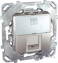 Розетка телефонная RJ12
Unica Quadro,  Unica Top,  Unica Class,  одинарная,   цвет - алюминий,  пластмасса,  MGU5.493.30ZD,  Schneider Electric
 - PULSAL.RU