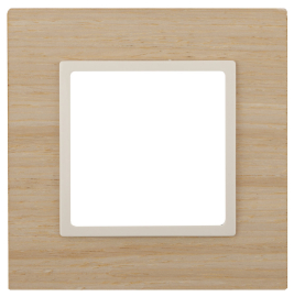 Рамкa
Elegance,  1 пост,   цвет - клён,  слоновая кость,  вертикальная,  горизонтальная,  дерево,  Б0034570,  14-5301-11,  ЭРА
 - PULSAL.RU