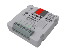 Модуль аналоговых или бинарных входов KNX QUAD Plus, 4AI/DI, 4 нез-х термостата
Zennio KNX,  ZIOQUADV3,  Zennio
 - PULSAL.RU