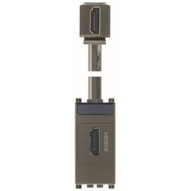 Розетка HDMI (кабель с поворотом 90°)
Arke,   цвет - металл,  пластмасса,  19346.H.M VIM,  19346.H.M,  Vimar
 - PULSAL.RU