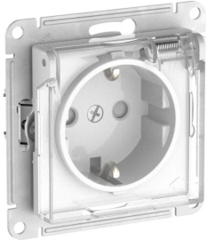 Розетка AQUA (безвинтовые клеммы)
Atlas Design,  со шторками,  с заземлением,  одинарная,  безвинтовые клеммы,   цвет - белый,  пластмасса,  IP 44,  ATN440146S,  Schneider Electric
 - PULSAL.RU