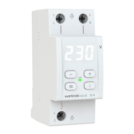 Реле контроля напряжения 1P+N с термозащитой Relay welrok, 1НО, 32А, 220В AC, D2-32, Welrok - PULSAL.RU Реле контроля напряжения 1P+N с термозащитой Relay welrok, 1НО, 32А, 220В AC, D2-32, Welrok - PULSAL.RU