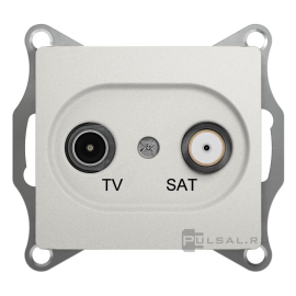 Розетка оконечная
Glossa,  телевизионная (TV),  спутниковая (SAT),  двойная,   цвет - перламутр,  пластмасса,  GSL000697,  Schneider Electric
 - PULSAL.RU
