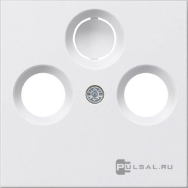 Накладка
Standard 55,  E2,  Event,  Esprit,  телевизионная (TV),  спутниковая (SAT),  радио (R),  двойная,  тройная,   цвет - белый матовый,  пластмасса,  086927,  0869 27,  Gira
 - PULSAL.RU