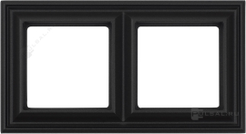 Рамка дизайн Багет ECO Profi Deco
ECO profi design (ECO Profi Deco),  2 поста,   цвет - черный матовый,  вертикальная,  горизонтальная,  пластмасса,  EPD482SWM,  EPD 482 SWM,  JUNG
 - PULSAL.RU