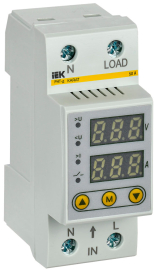 Реле напряжения с контролем тока 1P+N KARAT, 1НО, 50А, 220В AC, IVC21-1-50, IEK - PULSAL.RU