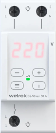Реле контроля напряжения 1P+N с термозащитой Relay welrok, 1НО, 50А, 220В AC, D2-50 red, Welrok - PULSAL.RU Реле контроля напряжения 1P+N с термозащитой Relay welrok, 1НО, 50А, 220В AC, D2-50 red, Welrok - PULSAL.RU