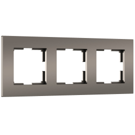 Рамка
Slab,  3 поста,   цвет - бронза матовый,  вертикальная,  горизонтальная,  пластмасса,  W0032963,  a062814,  Werkel
 - PULSAL.RU