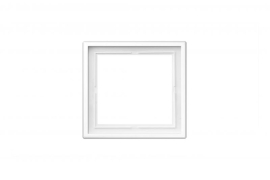 Рамкa
Modern,  1 пост,   цвет - белый матовый,  вертикальная,  горизонтальная,  пластмасса,  K14-445-01.M/WWM,  LIREGUS
 - PULSAL.RU