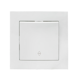 Переключатель
Валенсия,  одноклавишный,  без подсветки,   цвет - белый,  пластмасса,  EWV10-025-10,  EKF
 - PULSAL.RU