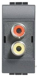 Розетка 2хRCA под зажим
LivingLight,  LivingLight AIR,   цвет - антрацит,  пластмасса,  L4269R,  BTicino
 - PULSAL.RU Розетка 2хRCA под зажим
LivingLight,  LivingLight AIR,   цвет - антрацит,  пластмасса,  L4269R,  BTicino
 - PULSAL.RU