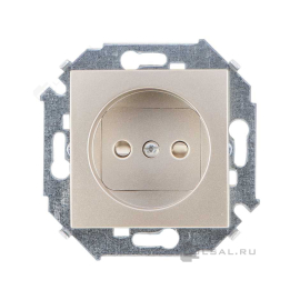 Розетка
Simon 15,  со шторками,  без заземления,  одинарная,  винтовые клеммы,   цвет - шампань,  пластмасса,  1591444-034,  Simon
 - PULSAL.RU