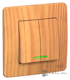 Выключатель 10 А
Blanca,  двухклавишный,  с подсветкой,   цвет - ясень,  пластмасса,  BLNVS010515,  Schneider Electric
 - PULSAL.RU