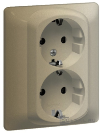 Розетка
Galea Life,  со шторками,  с заземлением,  двойная,  винтовые клеммы,   цвет - титан,  пластмасса,  771431,  7 714 31,  Legrand
 - PULSAL.RU