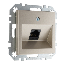 Розетка компьютерная RJ45 Cat.6 (UTP)
Epsilon,  Retro Liregus,  одинарная,   цвет - шампань,  пластмасса,  IKL-001-01.E/Ch,  LIREGUS
 - PULSAL.RU