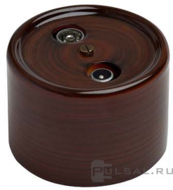 Розетка проходная
Лизетта Эксклюзив,  телевизионная (TV),  спутниковая (SAT),  радио (R),  двойная,   цвет - тигровое дерево,  фарфор / керамика,  B1-304-TW,  Bironi
 - PULSAL.RU