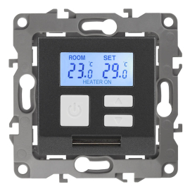 Терморегулятор универсальный 16А, 230В
Эра 12,  клавишный,  датчик t° воздуха (встроенный),  датчик t° пола (внешний),  без таймера,   цвет - графит,  пластмасса,  Б0031277,  12-4111-12,  ЭРА
 - PULSAL.RU