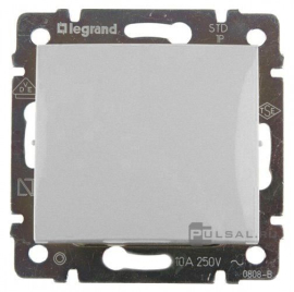 Выключатель
Valena,  одноклавишный,  без подсветки,   цвет - алюминий,  пластмасса,  770101,  7 701 01,  Legrand
 - PULSAL.RU