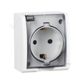 Розетка
Simon 15 Aqua,  со шторками,  с заземлением,  одинарная,  винтовые клеммы,   цвет - белый глянец,  пластмасса,  IP 54,  1594432-030,  Simon
 - PULSAL.RU