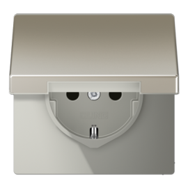 Розетка
LS 990,  LS 1912,  LS plus,  LS ZERO,  LS-design,  FD-design,  без шторок,  с крышкой,  с заземлением,  одинарная,  безвинтовые клеммы,   цвет - нержавеющая сталь,  металл,  ES1520KL,  ES 1520 KL,  JUNG
 - PULSAL.RU