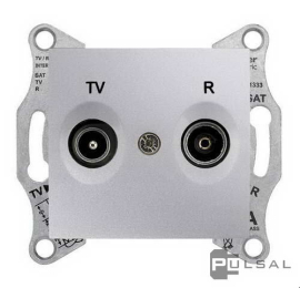 Розетка оконечная 1 dB
Sedna,  телевизионная (TV),  радио (R),  двойная,   цвет - алюминий,  пластмасса,  SDN3301660,  Schneider Electric
 - PULSAL.RU