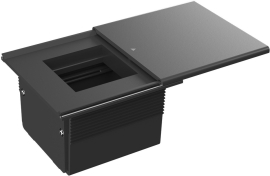 Встраиваемый розеточный блок со сдвижной крышкой
Лючки DDSB,  для столов и мебели,  1 пост,  2 модуля,   цвет - черный,  металл,  DDSB2SCAB,  Donel
 - PULSAL.RU