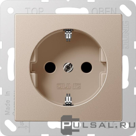 Розетка
A VIVA,  A creation,  A 550,  A flow,  со шторками,  с заземлением,  одинарная,  безвинтовые клеммы,   цвет - шампань,  пластмасса,  A1520KICH,  A 1520 KI CH,  JUNG
 - PULSAL.RU