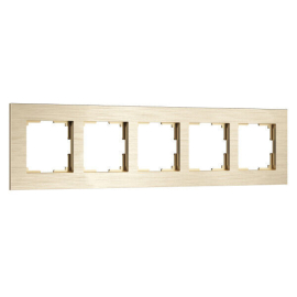 Рамкa
Alumax,  5 постов,   цвет - шампань,  вертикальная,  горизонтальная,  металл,  W0053511,  a069967,  Werkel
 - PULSAL.RU