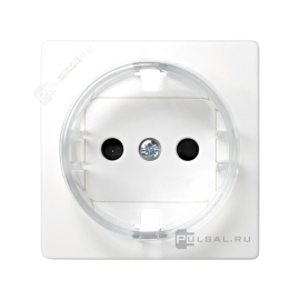 Накладка
Simon 73 Loft,  со шторками,  с заземлением,  одинарная,  винтовые клеммы,   цвет - белый глянец,  пластмасса,  73041-60,  Simon
 - PULSAL.RU