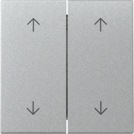 Клавиша двойная со стрелками вверх-вниз (для двух приводов штор) (новое поколение)
Studio,  Standard 55,  E2,  E3,  Event,  Esprit,  без фиксации,  без подсветки,   цвет - алюминий,  пластмасса,  329726,  3297 26,  Gira
 - PULSAL.RU