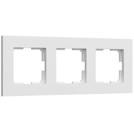 Рамка
Slab,  3 поста,   цвет - белый матовый,  вертикальная,  горизонтальная,  пластмасса,  W0032961,  a062796,  Werkel
 - PULSAL.RU