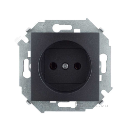 Розетка
Simon 15,  без шторок,  без заземления,  одинарная,  винтовые клеммы,   цвет - графит,  пластмасса,  1591431-038,  Simon
 - PULSAL.RU