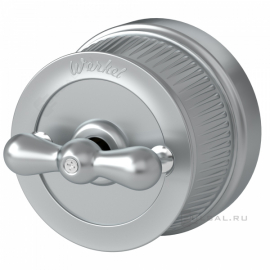 Переключатель поворотный
Retro,   цвет - матовый хром,  металл,  W5712022,  a051639,  Werkel
 - PULSAL.RU