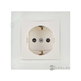 Розетка
Simon 15,  без шторок,  с заземлением,  одинарная,  винтовые клеммы,   цвет - слоновая кость,  пластмасса,  1591432-031,  Simon
 - PULSAL.RU