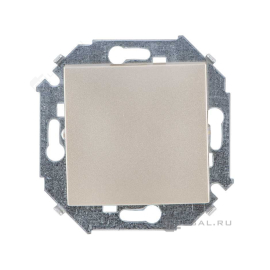 Переключатель перекрестный
Simon 15,  одноклавишный,  без подсветки,   цвет - шампань,  пластмасса,  1591251-034,  Simon
 - PULSAL.RU