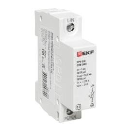 Ограничитель импульсных напряжений ОПВ ОИН PROxima, 1 полюс, Класс 2, 5 кА, 12,5 кА, opv-oin, EKF - PULSAL.RU Ограничитель импульсных напряжений ОПВ ОИН PROxima, 1 полюс, Класс 2, 5 кА, 12,5 кА, opv-oin, EKF - PULSAL.RU