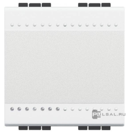 Переключатель
LivingLight,  LivingLight AIR,  одноклавишный,  без подсветки,  с возможностью подсветки,   цвет - белый,  пластмасса,  N4003M2N,  BTicino
 - PULSAL.RU