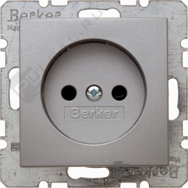 Розетка
B.7,  со шторками,  без заземления,  одинарная,  безвинтовые клеммы,   цвет - алюминий матовый,  пластмасса,  6167331404,  61 6733 14 04,  Berker
 - PULSAL.RU