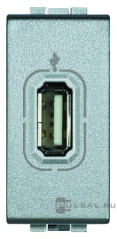 Розетка USB
LivingLight,  LivingLight AIR,  USB данные,  одинарная,   цвет - алюминий,  пластмасса,  NT4285,  BTicino
 - PULSAL.RU Розетка USB
LivingLight,  LivingLight AIR,  USB данные,  одинарная,   цвет - алюминий,  пластмасса,  NT4285,  BTicino
 - PULSAL.RU