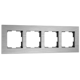 Рамкa
Alumax,  4 поста,   цвет - алюминий,  вертикальная,  горизонтальная,  металл,  W0043506,  a066328,  Werkel
 - PULSAL.RU