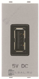 Зарядка USB-A, 2А
Zenit,  USB type-A 5V,  одинарная,   цвет - серебряный,  пластмасса,  N2185.2 PL,  2CLA218520N1301,  ABB
 - PULSAL.RU