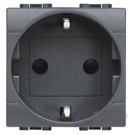 Розетка
LivingLight,  LivingLight AIR,  без шторок,  с заземлением,  одинарная,  безвинтовые клеммы,   цвет - антрацит,  пластмасса,  L4141AN,  BTicino
 - PULSAL.RU