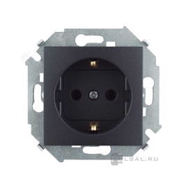 Розетка
Simon 15,  без шторок,  с заземлением,  одинарная,  винтовые клеммы,   цвет - графит,  пластмасса,  1591432-038,  Simon
 - PULSAL.RU